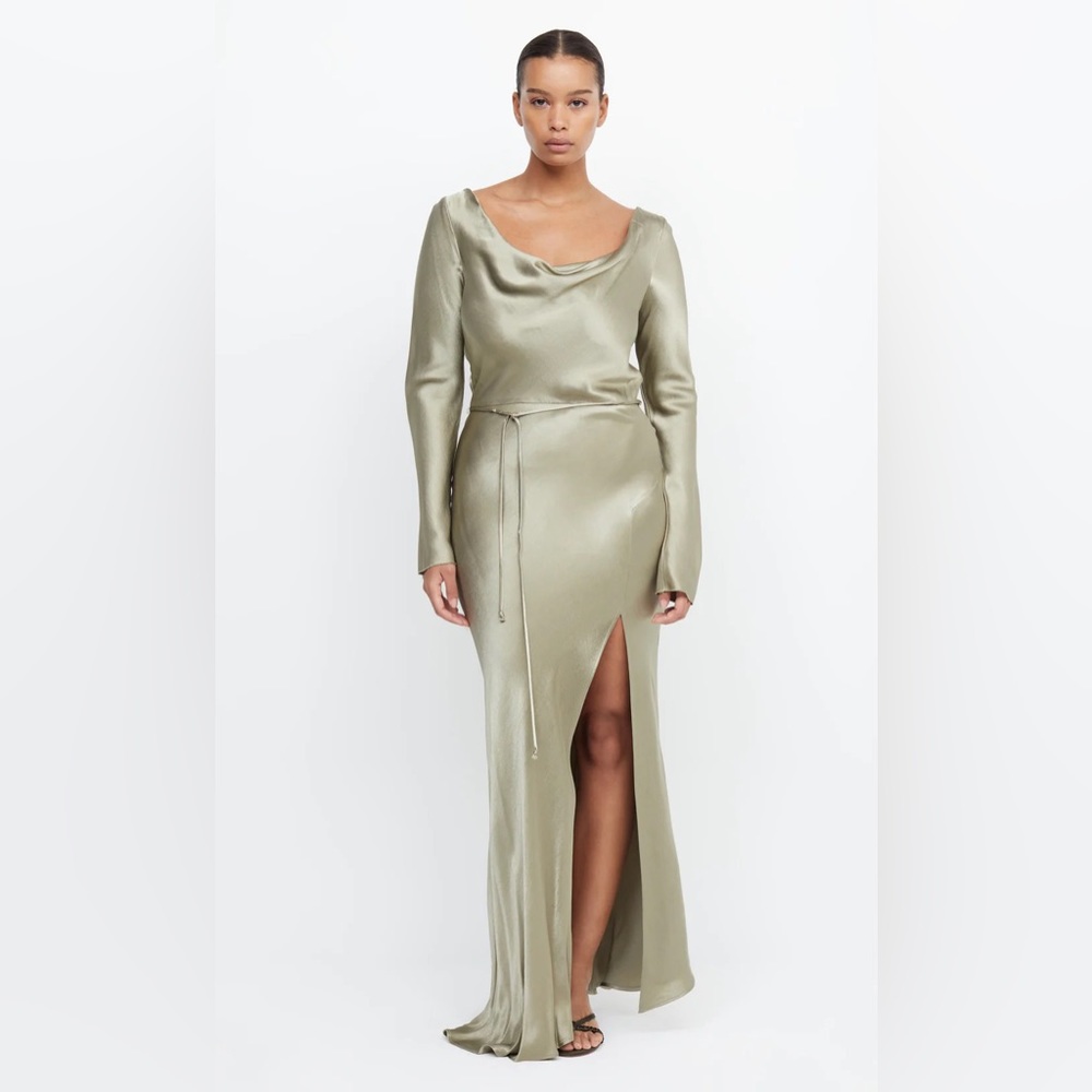 Bec + Bridge Sage Moon Dance Longsleeve Cowl Neck Maxi Dress